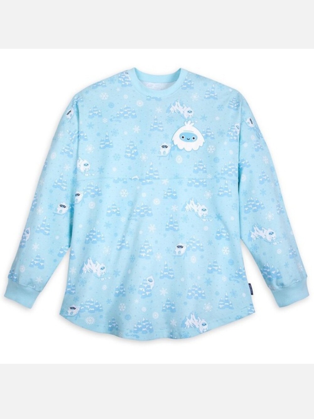 Disney Light Blue Yeti Graphic Snow Print Spirit Jersey